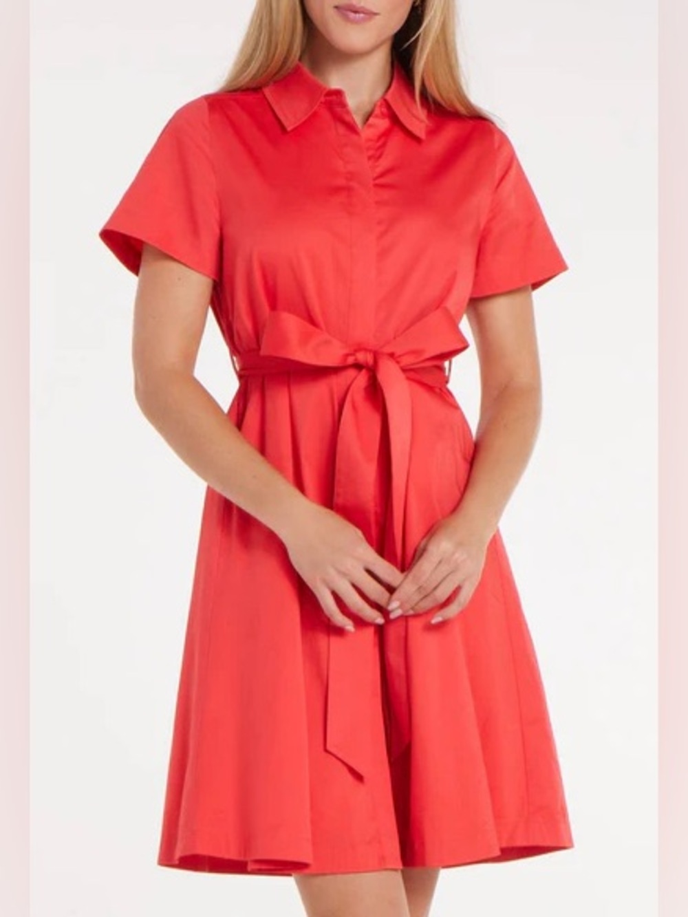 Hermoza Emma Kate Cotton Cherry Bliss Tie Waist Shirt Mini Dress NWT $247 - Picture 2 of 7